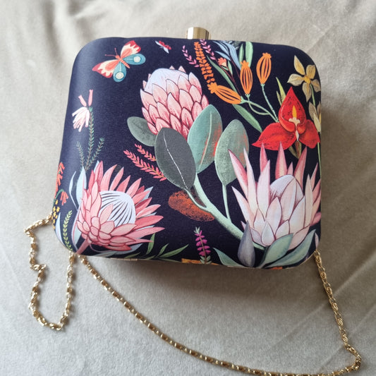 Square Floral Clutch