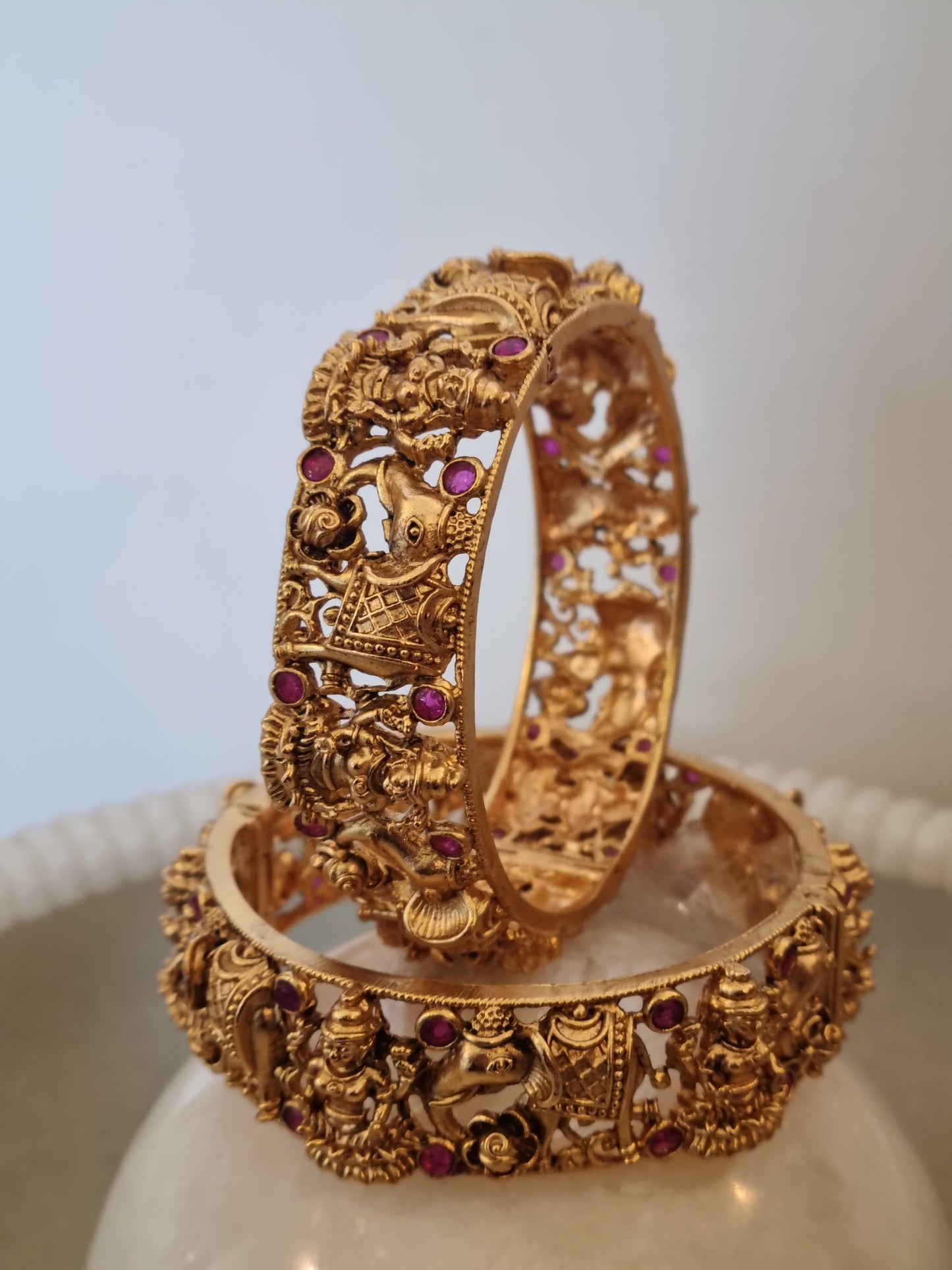 Pair of Elephant Design Kada Bangles