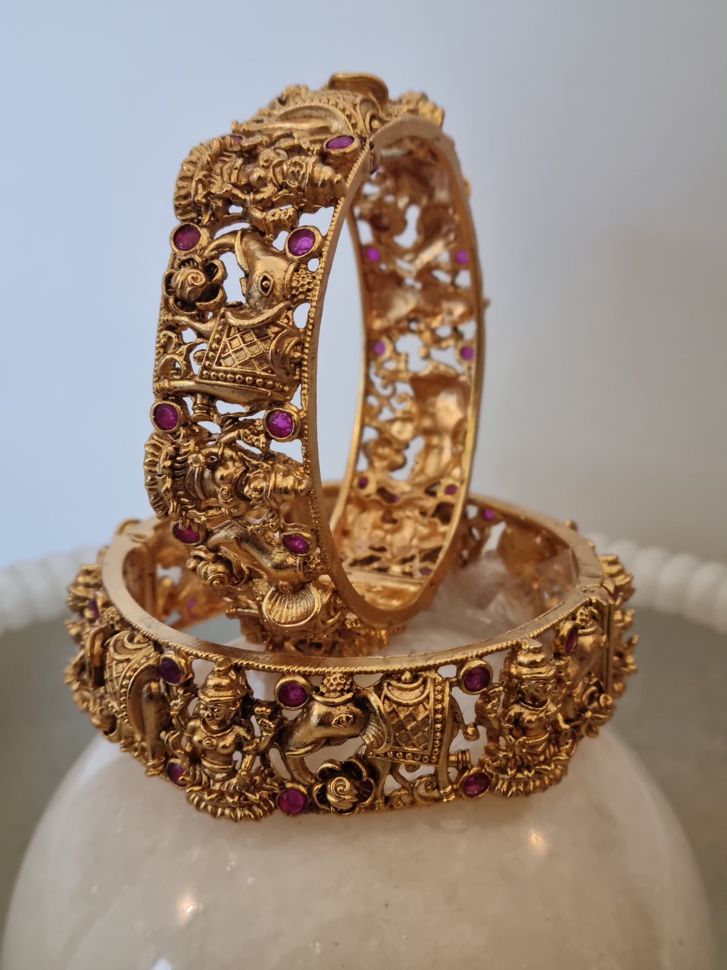 Pair of Elephant Design Kada Bangles