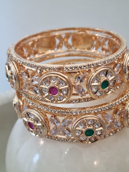 Pair of Kundan Kada Bangles