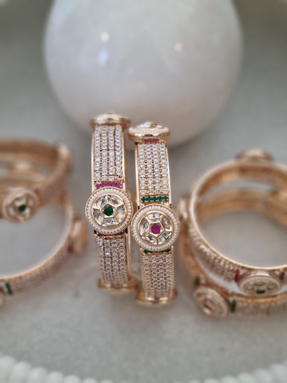 Pair of Kundan Kada Bangles