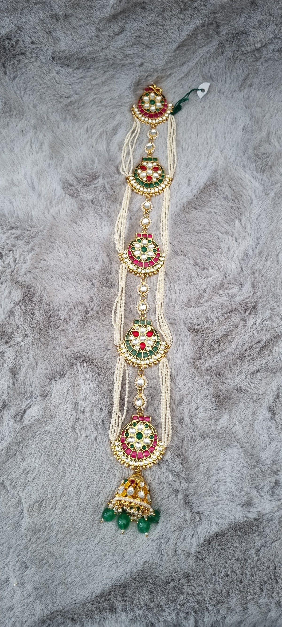 Pachi Kundan Hair Plait Accessory