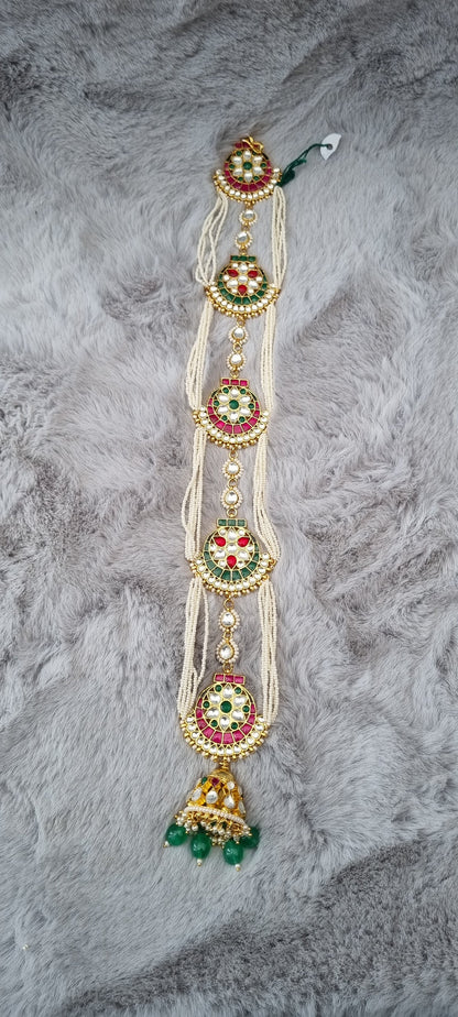 Pachi Kundan Hair Plait Accessory