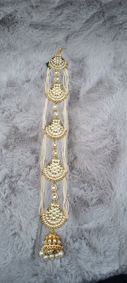 Pachi Kundan Hair Plait Accessory